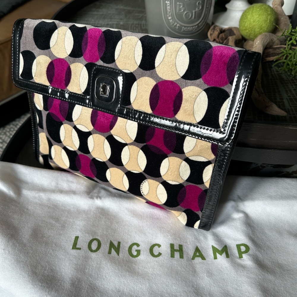 Longchamp vintage envelope purse with dust bag